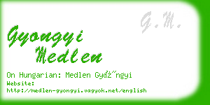 gyongyi medlen business card